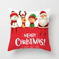 Close-up of festive red pillowcase with white Merry Christmas lettering and soft fabric - Merry Christmas Wishes (DRD315-15)