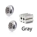Magnetic stud earring in grey finish with a sparkling round-cut clear cubic zirconia - 8mm / Gray