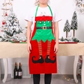 Christmas elf themed apron in red and green festive design for holiday home decorations - Red Elf Apron