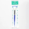 Fächerförmiger Make-up Pinsel mit blauem Farbverlauf und blauem Kristallgriff - Blau / Originalverpackung