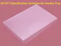 Clear acrylic jewelry tray lid 35x24x3cm for rings and necklaces display storage - Tray Lid