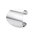 Ear cuff largo in metallo argentato lucido stile punk minimalista per orecchi senza buco - Argento