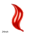Vibrant red 24-inch S-shaped foil balloon with metallic finish for festive party decor - 24 Inch / Red