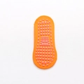 Orange cotton yoga socks featuring pink anti-slip silicone grippers on the sole - Orange Red