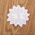 White daisy flower embroidery patch 6.6cm x 6.5cm on wood background for apparel repair - Sun Flower Style (6.6x6.5cm)