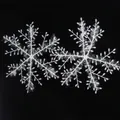 Detail of 30cm Christmas snowflake ornaments with iridescent laser glitter effect - [Snowflake] 30cm (Pack of 2)