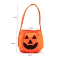 Halloween pumpkin candy bag with handle featuring 3D smiling face for kids gift - Hard Pumpkin Bag Single Pack