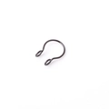 Detail of a black vacuum-plated stainless steel double-layered faux nose ring hoop - Black