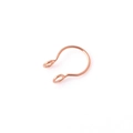 Finto anello per il naso minimalista in acciaio inossidabile oro rosa con design a doppio cerchio - Oro rosa