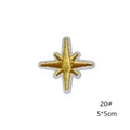 Close-up of a gold star embroidery patch with detailed texture and 5x5cm dimensions - 20# Large Gold Star Patch