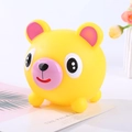 Yellow cartoon bear animal squeeze toy made of soft rubber for stress relief - Large Yellow Bear