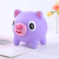 Cute purple pig squeeze toy with soft silicone texture for stress relief and fun - Large Purple Pig