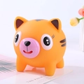 Stress relief orange cartoon tiger squeeze toy on decorative card for palm size fun - Large Orange Tiger