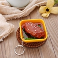 Realistic miniature chicken wing food keychain on rustic wooden surface with decor - Chicken Wing Mid-joint / Diameter 6.5cm, Height 3cm