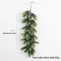 Decoración navideña de pino PE bicolor de 50cm sin alambre para colgantes - Estilo Corto Bicolor / 50cm x 20cm