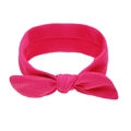 Magenta bubble textured baby headband featuring an elastic fabric with a cute bunny bow - Rose Red (Bubble Texture)