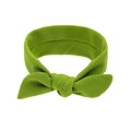 Bandeau bébé vert à texture gaufrée avec un joli nœud en oreilles de lapin - Vert (Texture Bulle)