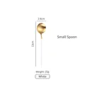 Cucchiaino in stile portoghese in acciaio inossidabile 304 bianco e oro da 13 cm - Cucchiaino da Tè Bianco Oro (Piccolo)