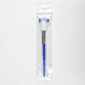 Blauer Glitzer-Schminkpinsel mit klarem Griff und weichen Borsten für Rouge und Puder - Blau / OPP Transparente Verpackung