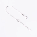 Silver plated snake chain bracelet with lobster clasp and adjustable extender - One Water Drop Bracelet 18