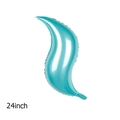 24-inch S-shaped streamline flame aluminum foil balloon in metallic blue finish - 24 Inch / Neon Blue