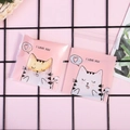 Pink cat theme self-adhesive bags for candy, size 7x7+3cm, pack of 100 pieces - Cute Cat