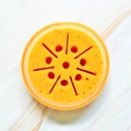 Thickened orange slice shaped fruit sponge scrub for kitchen cleaning and dishwashing - Individual OPP Bag / Sweet Orange