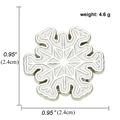Cartoon snowflake enamel brooch with silver plating, 0.95 inch holiday badge gift - Snowflake Style (A00432)