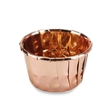 Rose gold metallic foil cupcake liners with rolled edges for baking muffins - Champagne Gold