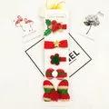 Christmas 5-piece hair clip set with tree and star motifs on a white display card - Magic Wand 5-Piece Set