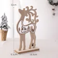 Décoration de Noël en bois, renne évidé avec gravure de forêt, hauteur 32cm et longueur 16,5cm - Petit