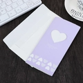 Purple heart-shaped 3D greeting card with white envelope and inspiring English message - Purple Heart