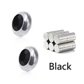 Titanium steel magnetic stud earrings for men featuring a faceted black zircon stone - 8mm / Black