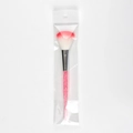 Make-up Pinsel mit rosa Glitzergriff und weichen weiß-rosa Borsten im Beutel - Rosa / OPP Transparente Verpackung