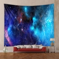 Cosmic galaxy tapestry with purple nebula hanging above a red sofa in a cozy room - 73X95CM (Cross-border Brushed) / Blue-Purple Interstellar Cloud (GT102021)