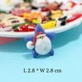 Blue glitter star resin charm with Santa Claus figure for DIY crafts, 2.8cm x 2.8cm - Blue Star Santa Claus