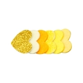 Glitzer-Herz-Haarspangen in Gold und Bonbonfarben für Mädchen zum Valentinstag - MC214 Orange-Gelbe Serie