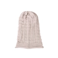 Winter knitted beanie for women in cream beige waffle texture with ribbed hem - Beige