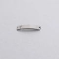 Mirror polished stainless steel curved bar connector with animal cutout and dual holes - Coconut Tree Steel Color