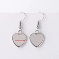 Ganci per orecchini in acciaio inox con base a cuore da 13x13mm per gioielli fai da te - Cuore 13*13mm (Prezzo al pezzo)