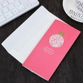 Biglietto di auguri di Natale rosa con busta bianca e motivi circolari festivi - Campana Rosa