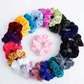 20-pack of colorful velvet hair scrunchies in assorted vibrant shades for women - 20-Piece Color Set