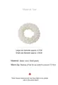Elegant creamy white pearl hair tie and bracelet in large 4.7cm and small 3.9cm sizes - Medium / White