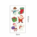 Luminous Christmas tattoo stickers featuring Santa and Snowman designs, size 10.5x6cm - Glow Christmas Y-026 / 6*10.5cm