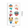 Glow-in-the-dark Christmas tattoos with cute cartoon animals for children, 10.5x6cm size - Glow Christmas Y-027 / 6*10.5cm