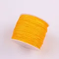 Golden yellow 0.8mm nylon cord roll for DIY jewelry making and handmade weaving - Gold