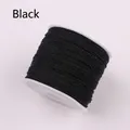 Spool of black nylon cord for DIY jewelry making and handmade necklace weaving - Black