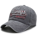 Casquette de baseball en denim délavé gris avec broderie 3D Always 73 et New York City - Réglable / Gris
