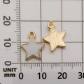 DIY gold star pendant set with white enamel and textured finish for jewelry making - White Star Pendant (11016)