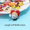 DIY Christmas resin snowman charm on red glitter heart base for phone cases, 2.8x2.6cm - Red Heart Snowman